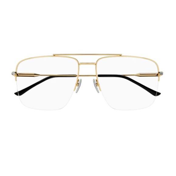 Gucci Accessories - NEW GUCCI SQUARE EYEGLASSES GUCCI GG1415O 001 GOLD CLEAR EYEWEAR